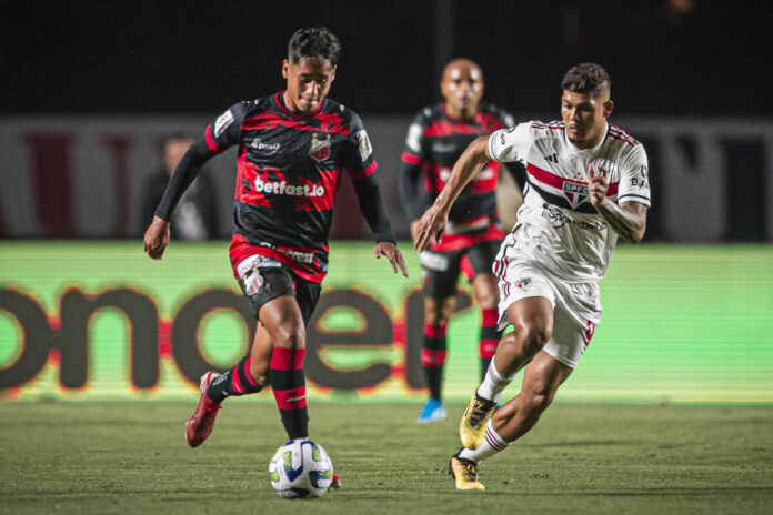 Ituano em campo diante do São Paulo pela Copa do Brasil